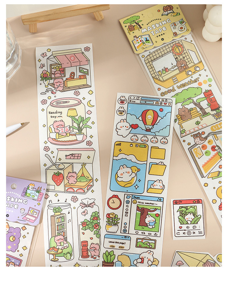 [HCM][INFEEL.ME] Set washi sticker dạng dài MY LITTLE WORLD