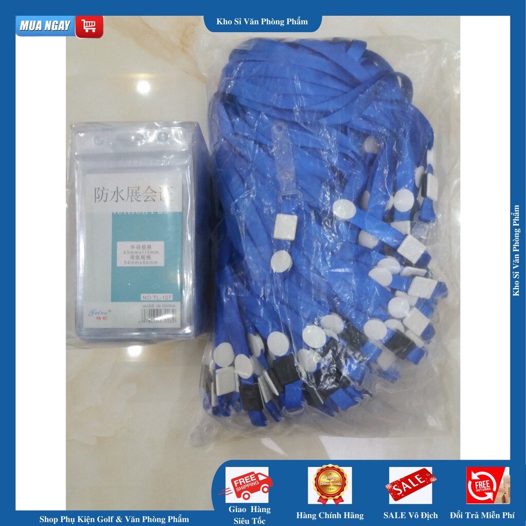 Đeo thẻ học sinh,nhân viên (thẻ ngang 208,thẻ dọc 107,dây đeo thẻ) - 1 Cái