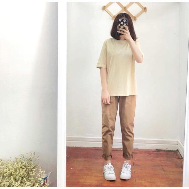 [HCM]QUẦN KAKI NỮ BASIC PANTS NÂU ĐẬM