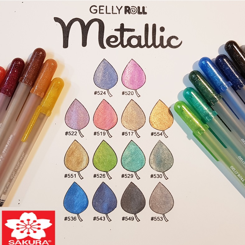 [HCM]BÚT GEL SAKURA GELLY ROLL METALLIC (BÚT NHŨ ÁNH KIM TUYẾN CHỌN MÀU)