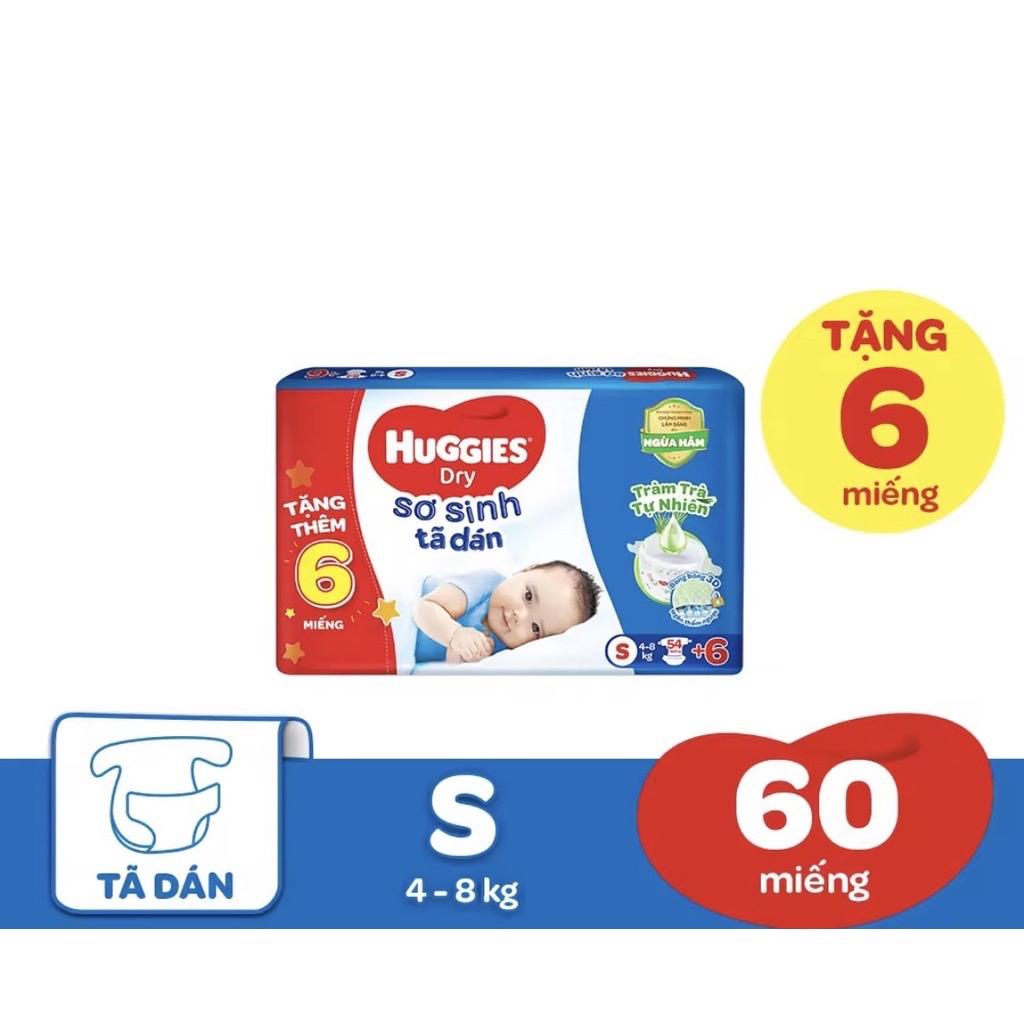 Tã dán sơ sinh Huggies Dry S54 + 6 miếng