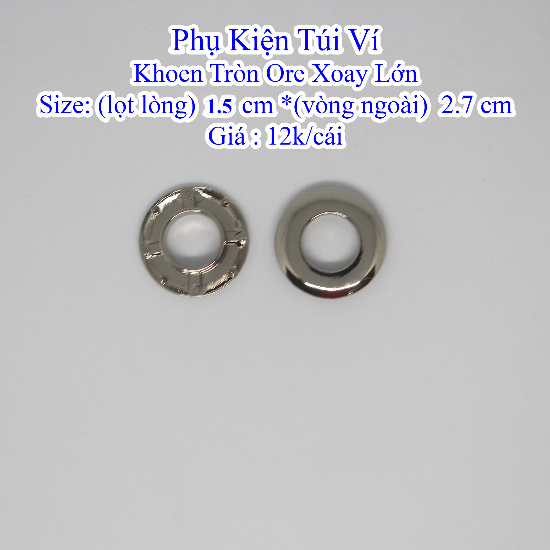 Khoen Tròn Ore Xoay lớn lọt lòng 1.5 cm (22k/cái)
