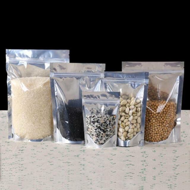 Túi Zip Bạc-1 Mặt Trong,1 Mặt Bạc