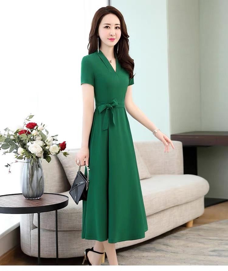 [HCM]ĐẦM XÒE TAY LỠ PHỐI DÂY THẮT EO SIÊU SANG