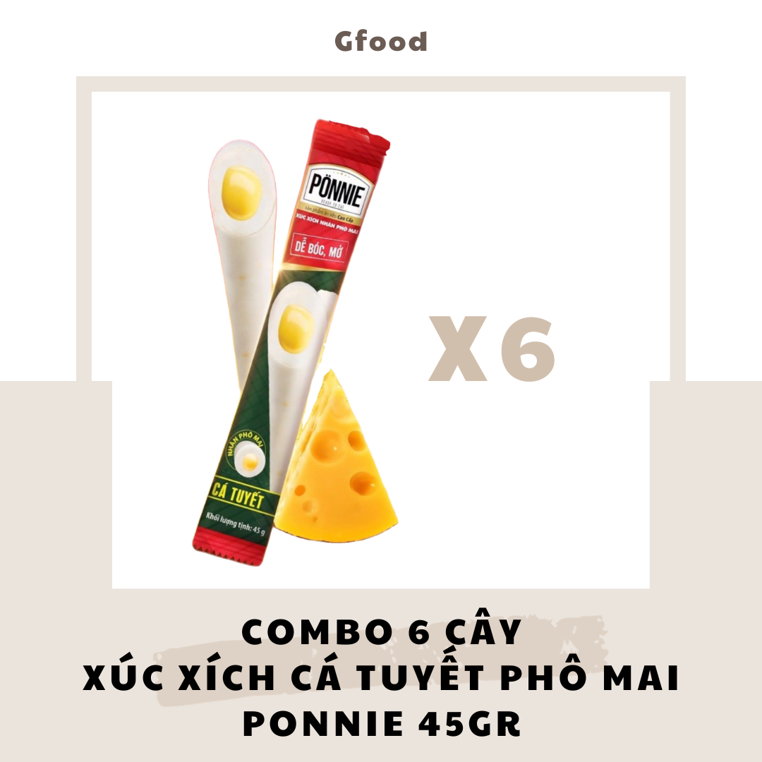 Ponnie xúc xích cá tuyết phô mai 45gr