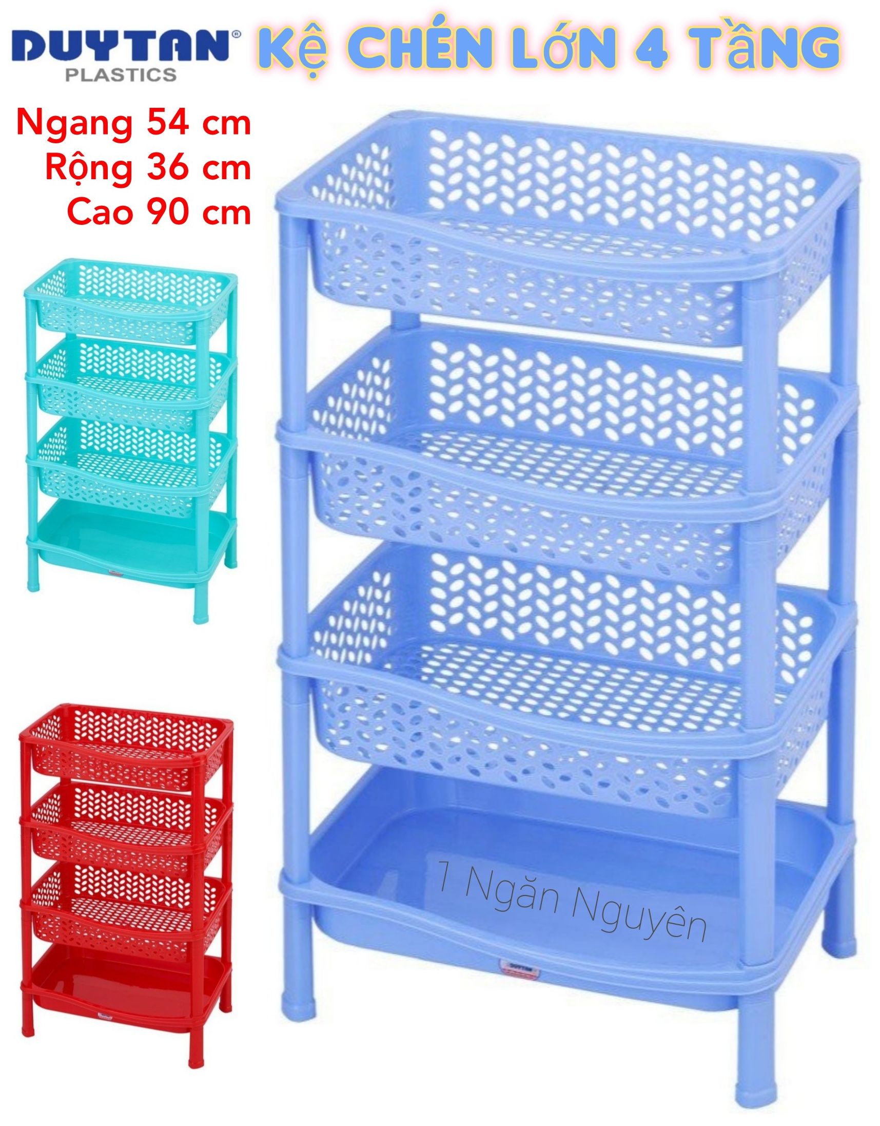 Kệ chén nhựa duy tân Lớn 4 Tầng (1 NGĂN NGUYÊN)