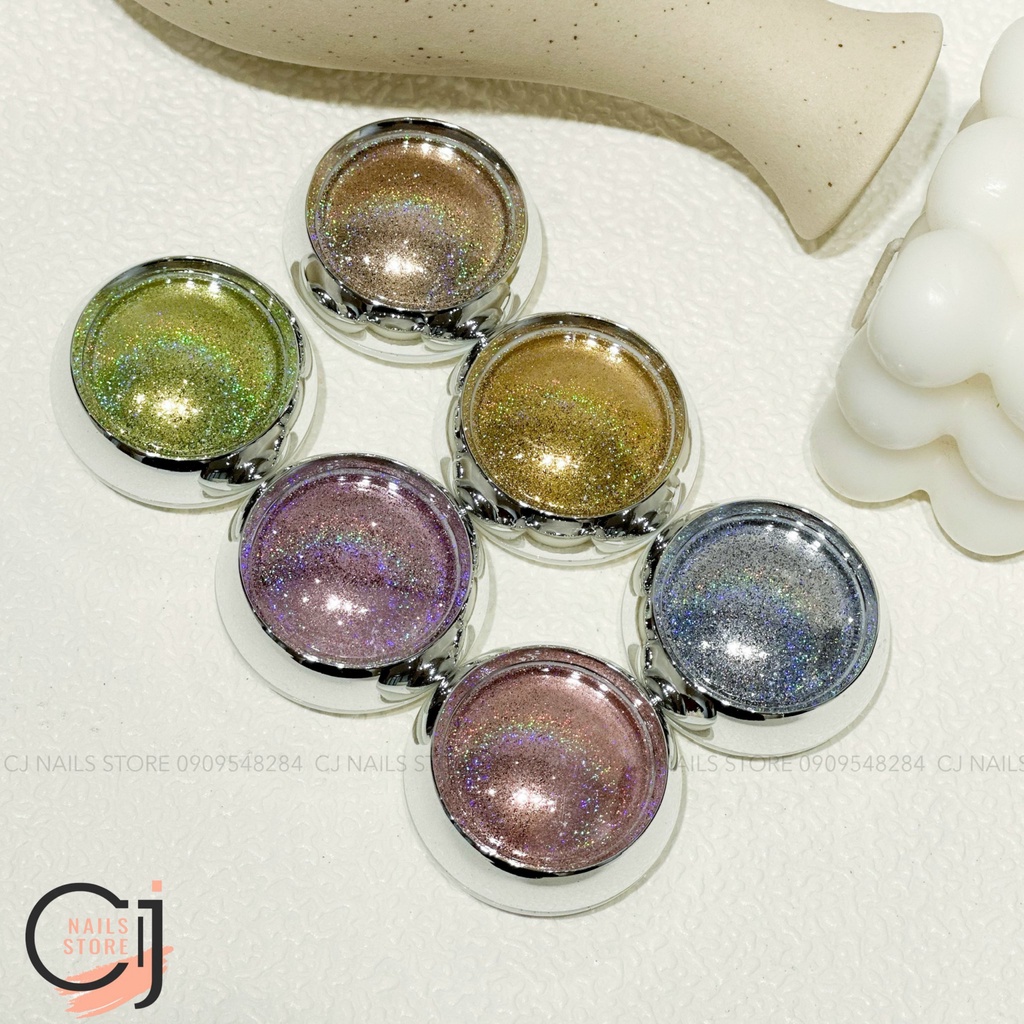 {CJ Nails Store} Tráng gương hologram (cầu vồng) set 6 màu
