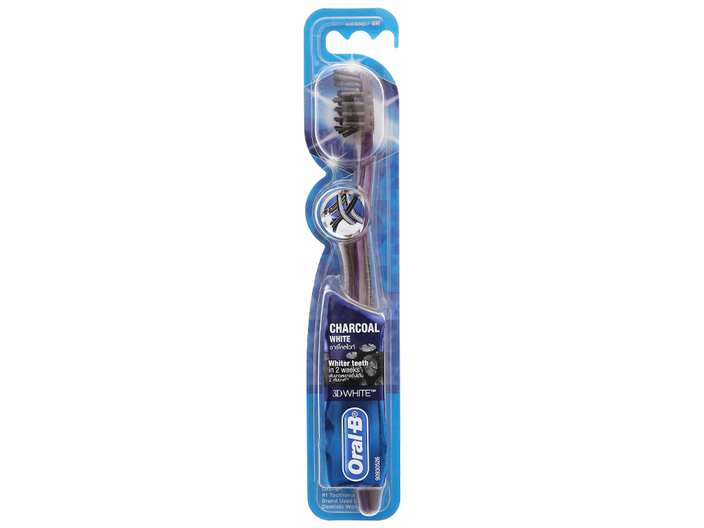 Bàn chải đánh răng Oral-B Charcoal White lông mềm