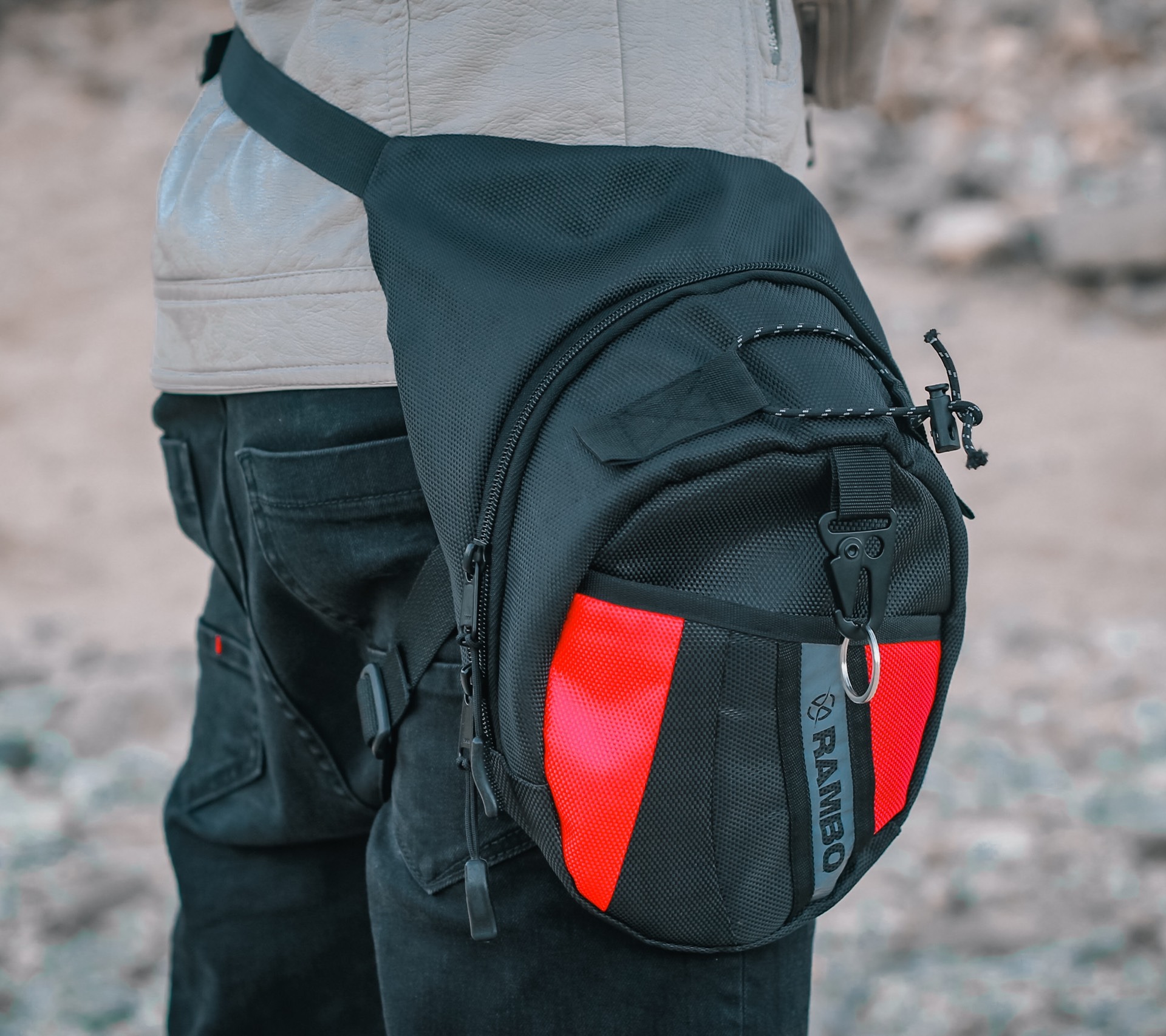 [RẺ VÔ ĐỊCH] Túi đeo hông đùi RamBo Phản Quang