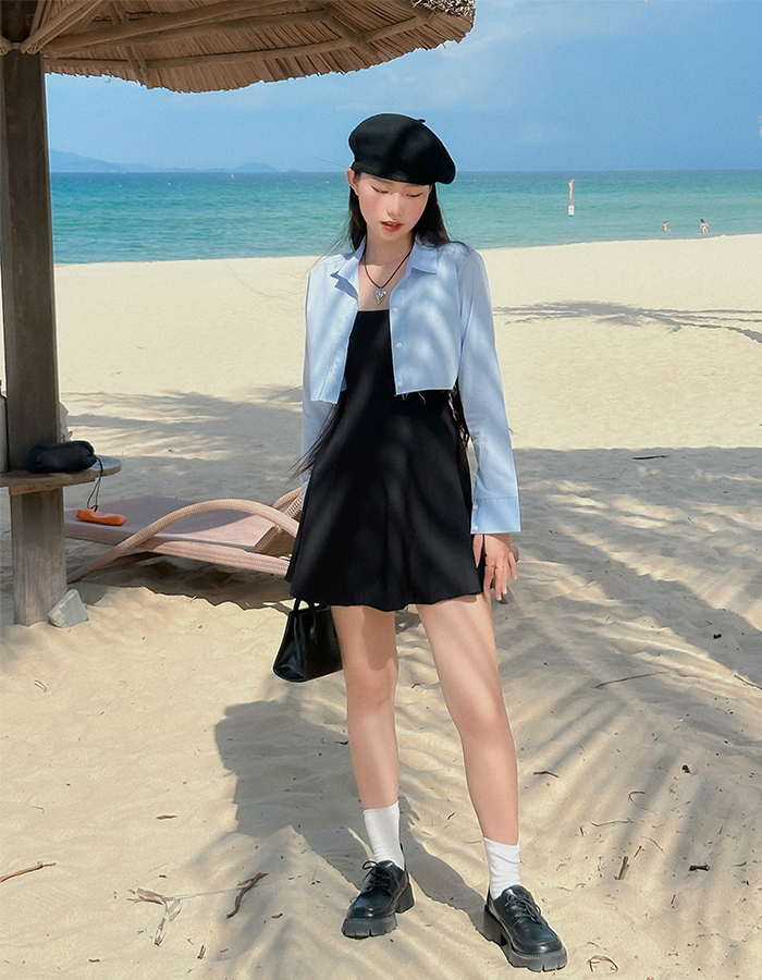 DALLA Áo sơ mi xanh dương - Tay dài (SM06)