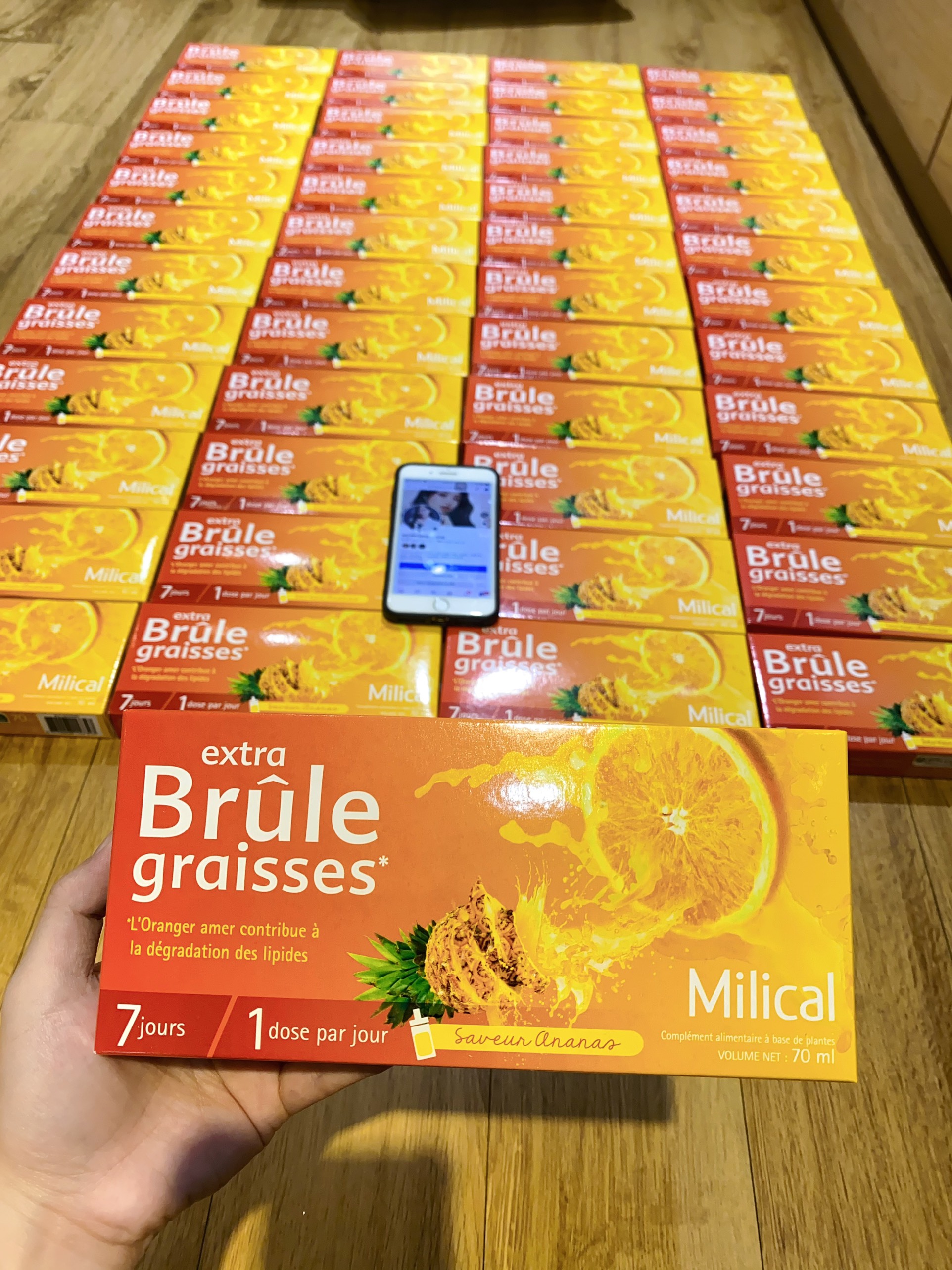 Đốt mỡ thừa cam dứa Milical Extra Brule Graisses Pháp - Hộp 7 ống