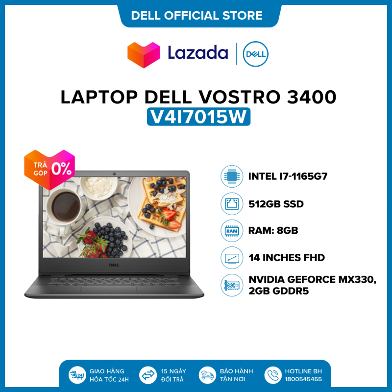 Bảng giá Laptop Dell Vostro 3400 14 inches FHD (Intel / i7-1165G7 / 8GB / 512GB SSD / NVIDIA GeForce MX330, 2GB DDR5 / Win 10 Home SL) l Black l V4I7015W Phong Vũ