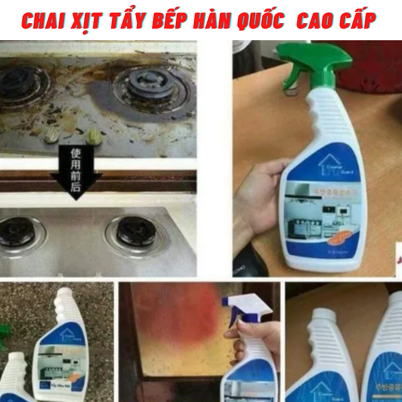 [SIÊU RẺ] CHAI XỊT TẨY RỬA NHÀ BẾP ĐA NĂNG HÀN QUỐC 500ML- XỊT RỬA NHÀ BẾP, DUNG DỊCH XỊT RỬA LÀM MỚI DỤNG CỤ NHÀ BẾP KITCHEN CLEANER