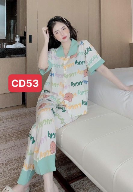 Pizama Tay Cộc Quần Dài