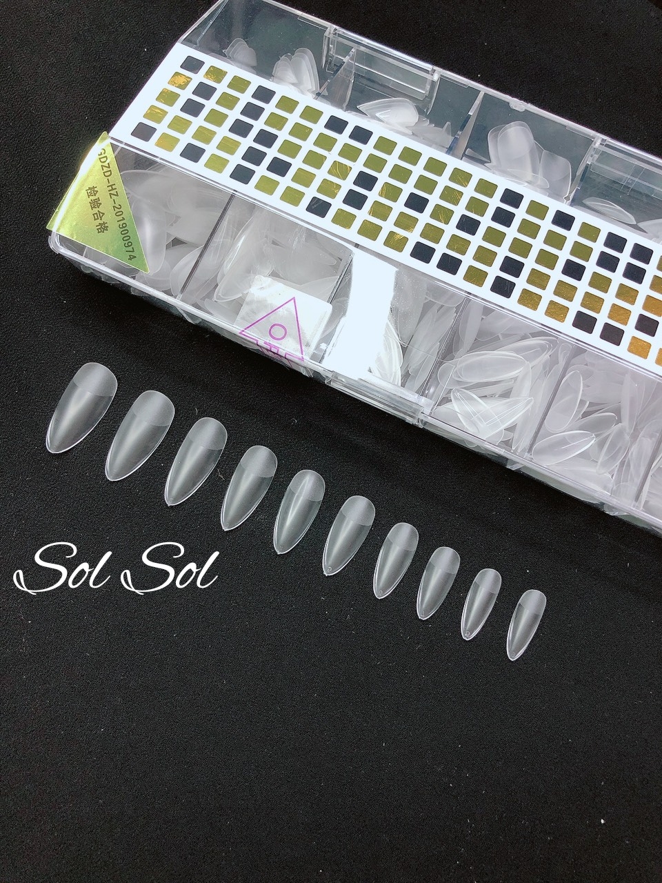 Móng úp lẻ size HSM (40 móng) - phom BẦU NHÁM TRONG