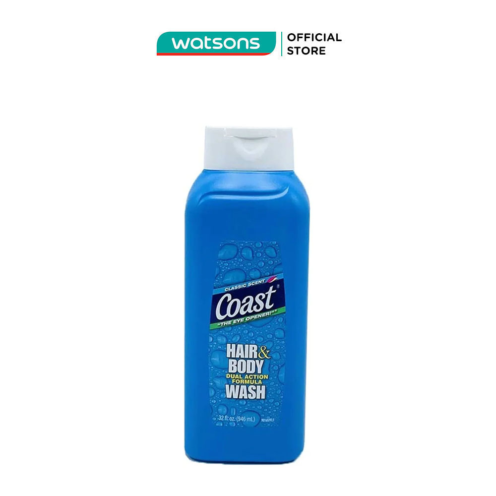 Sữa tắm gội coast hair and body wash classic scent 946ml