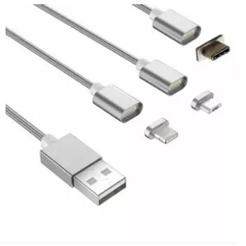 Dây cáp sạc 3 đầu đa năng nam châm từ tính cao cấp
