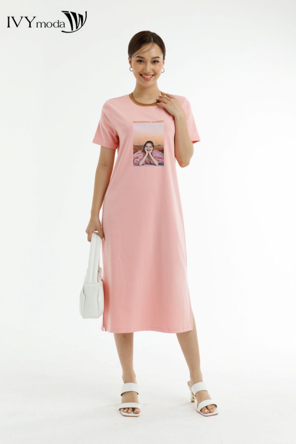 Đầm thun dáng suông IVY moda MS 42B9201