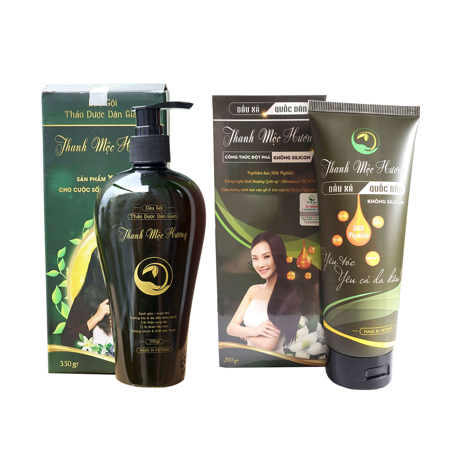 Combo Dầu Gội Và Dầu Xả thảo mộc Thanh Mộc Hương Chính hãng