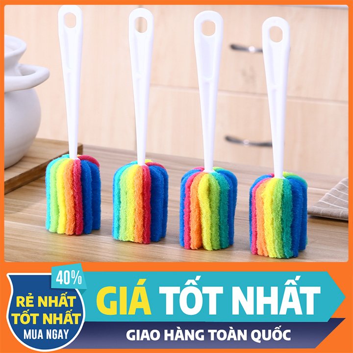 Dụng cụ cọ ly, cọ cốc 7 màu (dụng cụ vệ sinh cốc, bình)