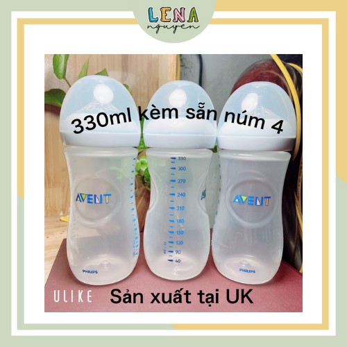 Bình Sữa 𝗣𝗵𝗶𝗹𝗶𝗽𝘀 𝗔𝘃𝗲𝗻𝘁 𝗡𝗮𝘁𝘂𝗿𝗮𝗹 125/260/330Ml   💖💖 Bình Sữa Cổ Rộng