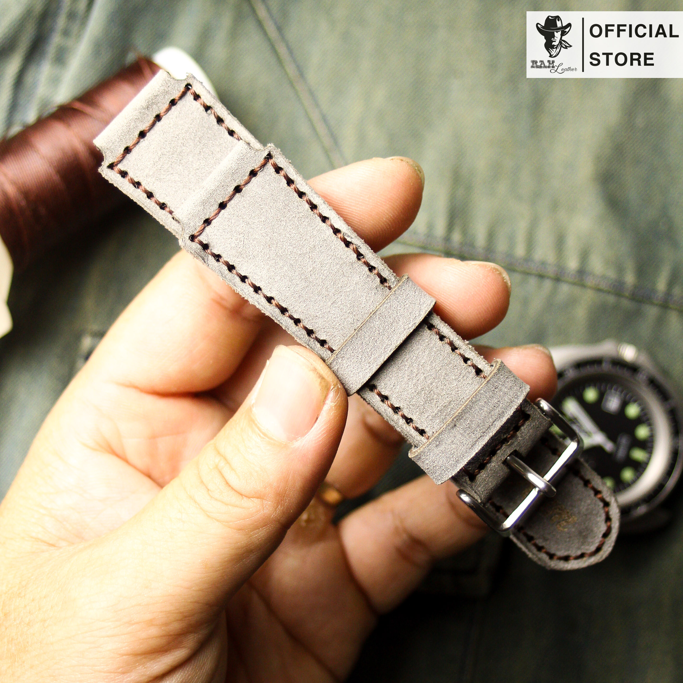 WATCH STRAPS DOUBLE COW LEATHER REAL