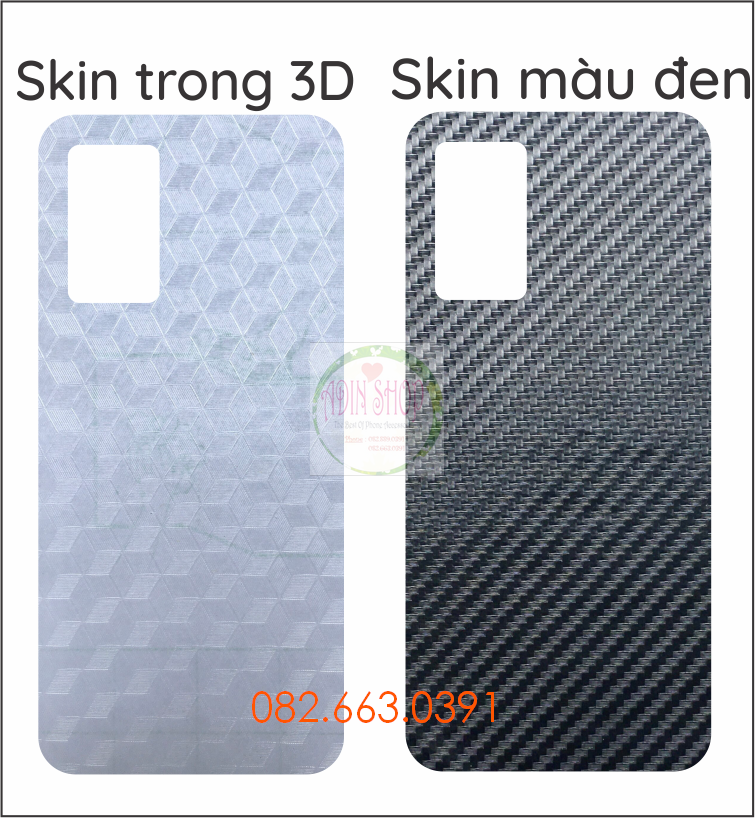 Miếng dán mặt lưng skin carbon vivo v20 v21 5g