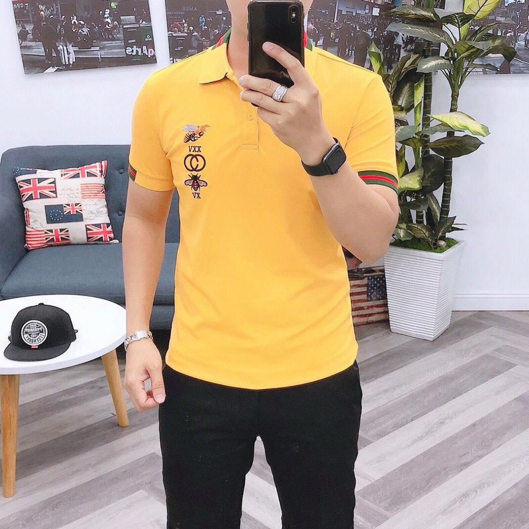 [HCM]ÁO THUN NAM CÓ CỔ THÊU LOGO NGỰC THỜI TRANG TRẺ TRUNG