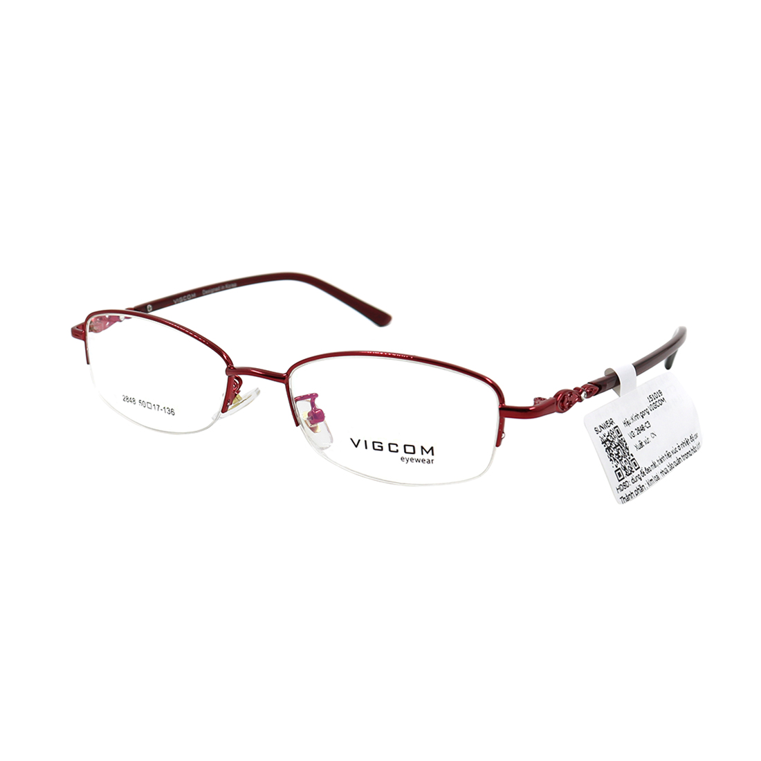 Gọng kính cận nam, gọng kính cận nữ chính hãng vigcom vg2848 c3