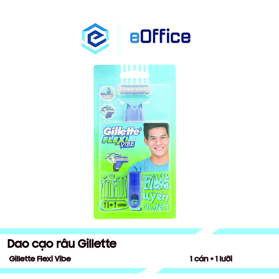 Dao Cạo Gillette Flexi Vibe - 1 Cán Dao + 1 Lưỡi Dao - eOffice