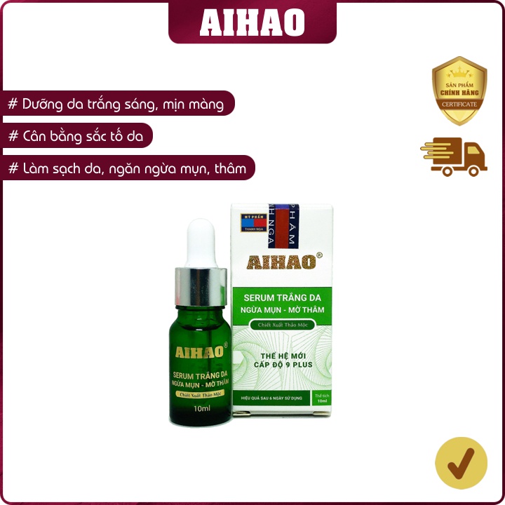 Serum AIHAO Trắng Da (hỗ trợ ngừa mụn, mờ thâm - 10ml)