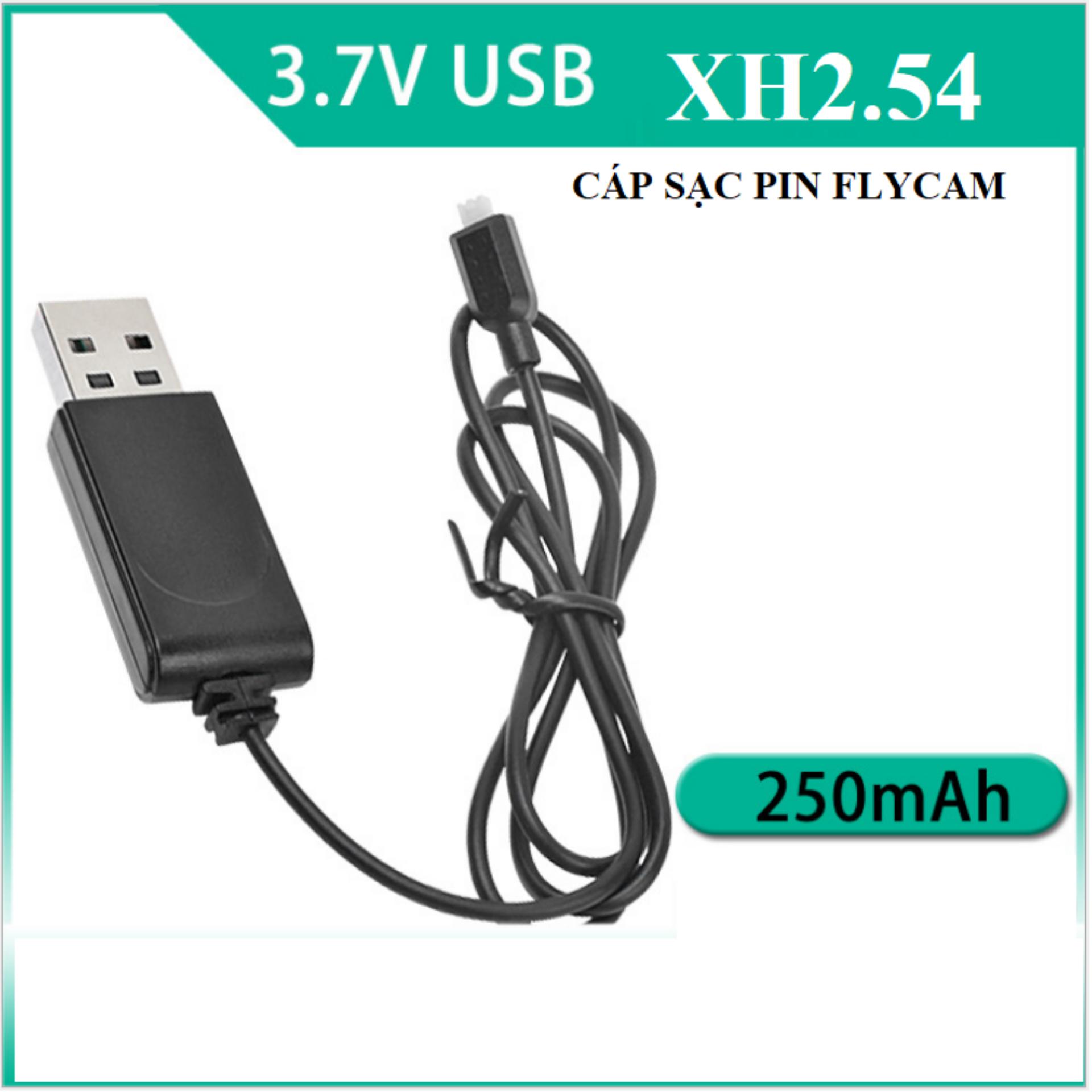 Cáp sạc 3.7v dùng cho pin máy bay điều khiển từ xa cổng vào USB và cổng ra XH2.54