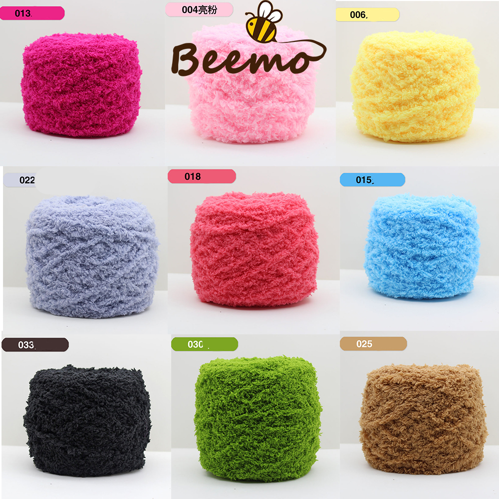 Len Bông Xù Cuộn To 100g Mềm Mịn Đan Móc