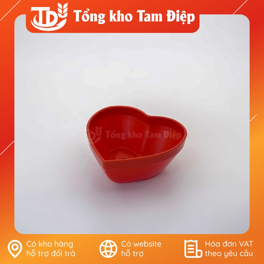 Chậu nhựa hình trái tim mini đủ màu