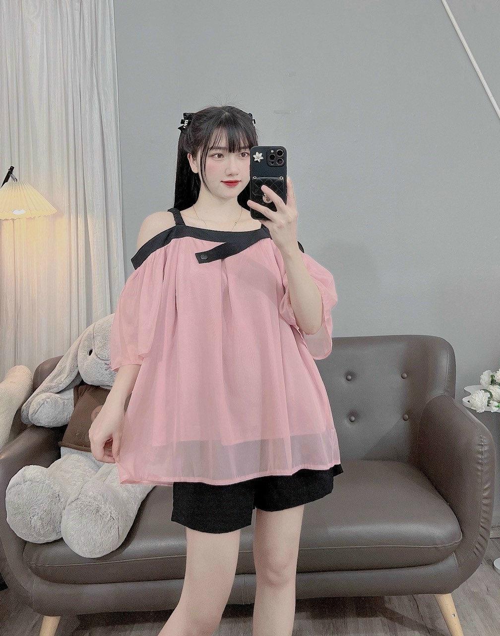 áo bầu dáng suông