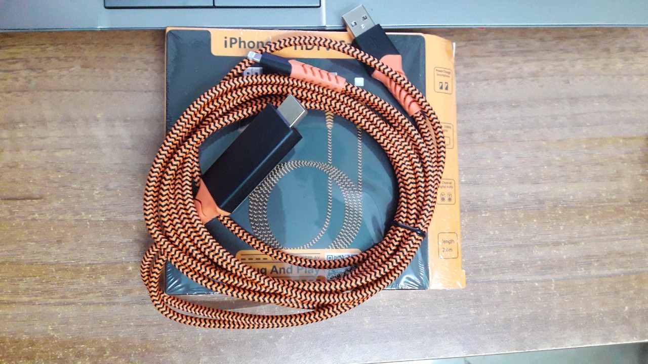Cáp HDMI FullHD cho iPhone, iPad - hỗ trợ iOS 12 cao cấp
