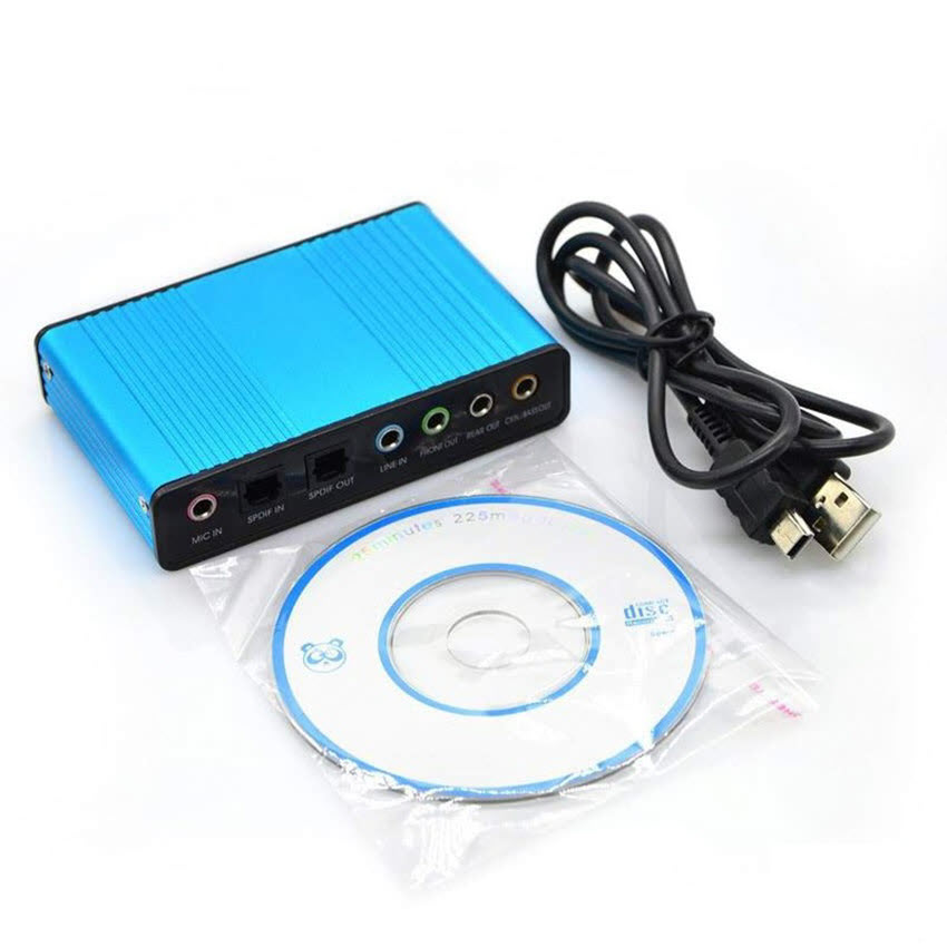USB 4 Channel 5.1 External Optical Audio Sound Card Adapter for Laptop Notebook