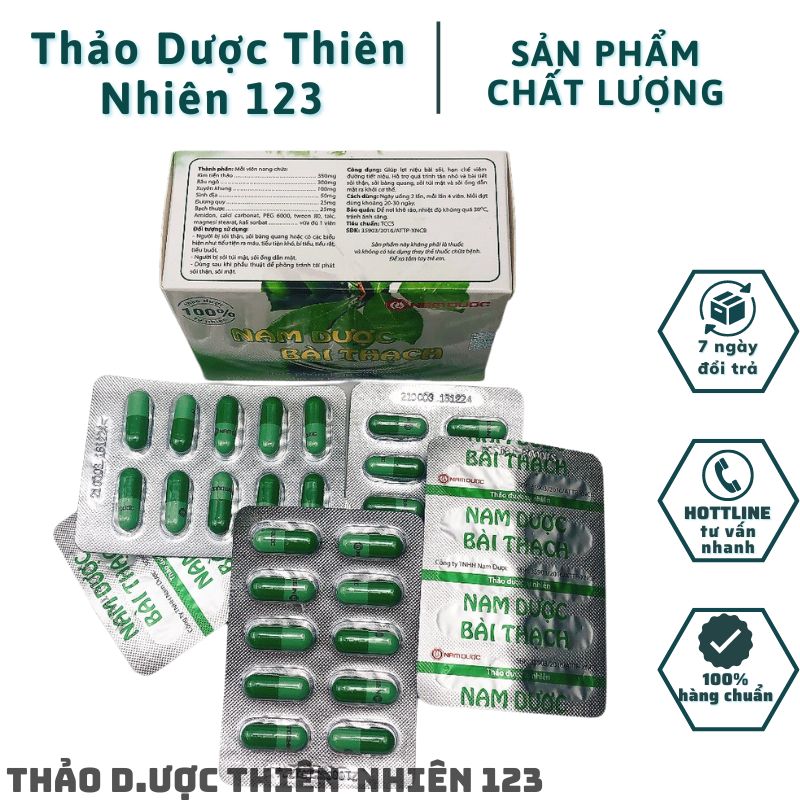 NAM D.ƯỢC BÀI THẠCH 60 VIÊN – HỖ TRỢ SỎI TH.ẬN