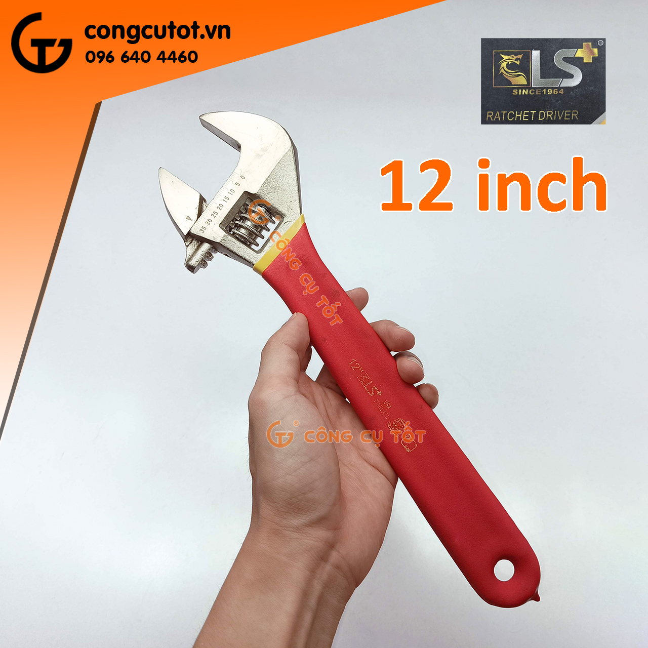 Mỏ lết đa năng bọc cao su LS+ size tùy chọn