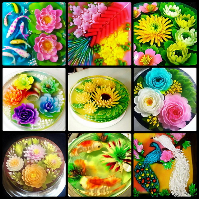 Bộ 10 Dụng Cụ Làm Thạch Rau Câu 3D Nghệ Thuật