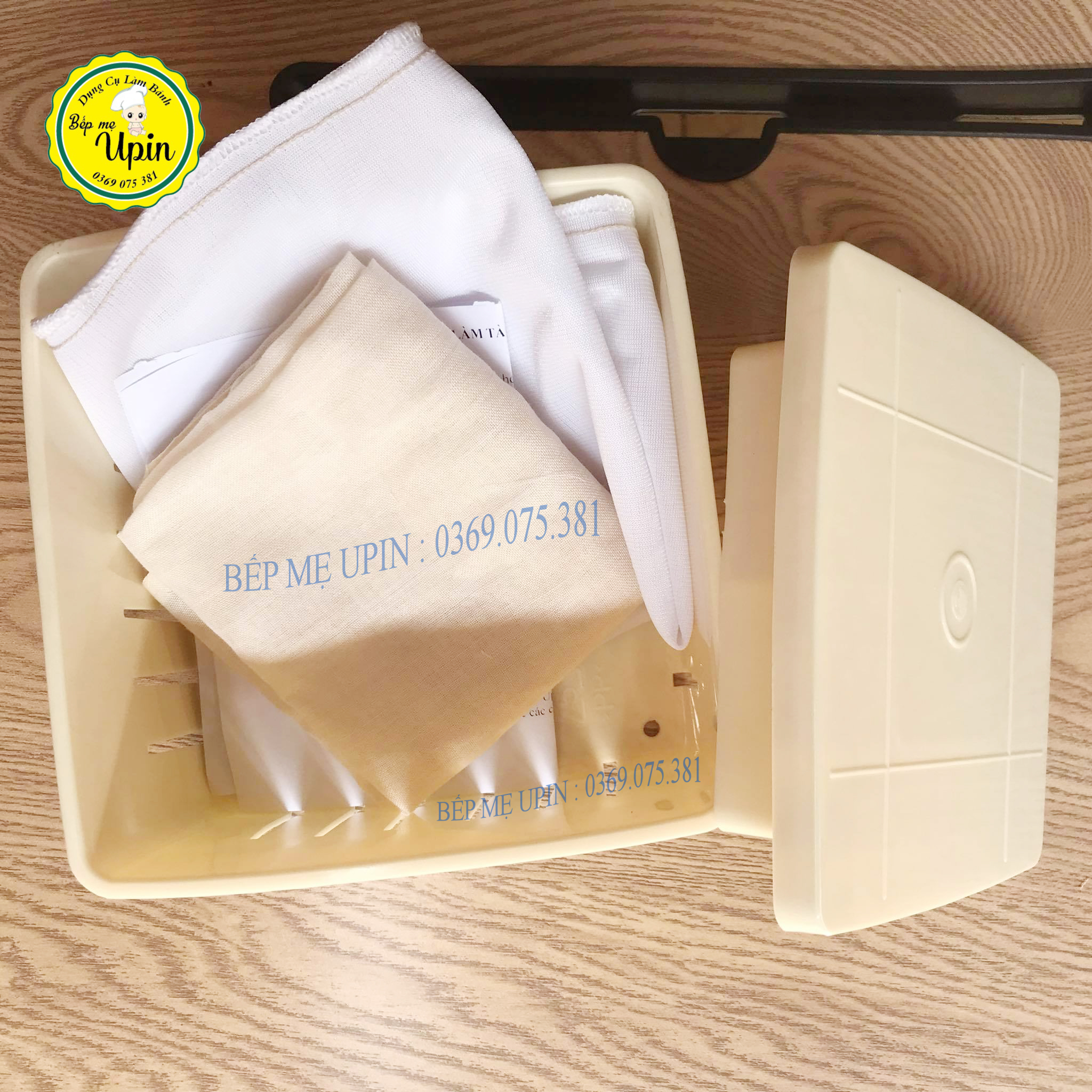 Combo size 16cm đầy đủ khuôn làm đậu phụ đậu hũ đủ