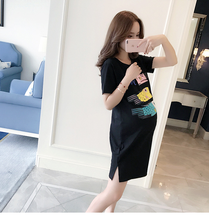 Váy Bầu Đầm Bầu Xinh Thun Hình