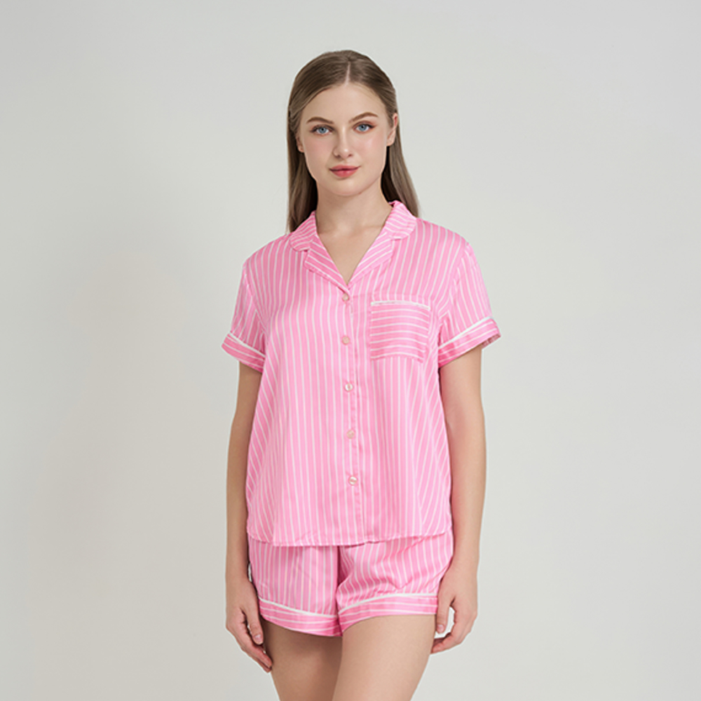 [Buy 3, Get 20% Off, Buy 2, Get 15% Off] Women's Satin Vinyl Shorts Set Bss108W22