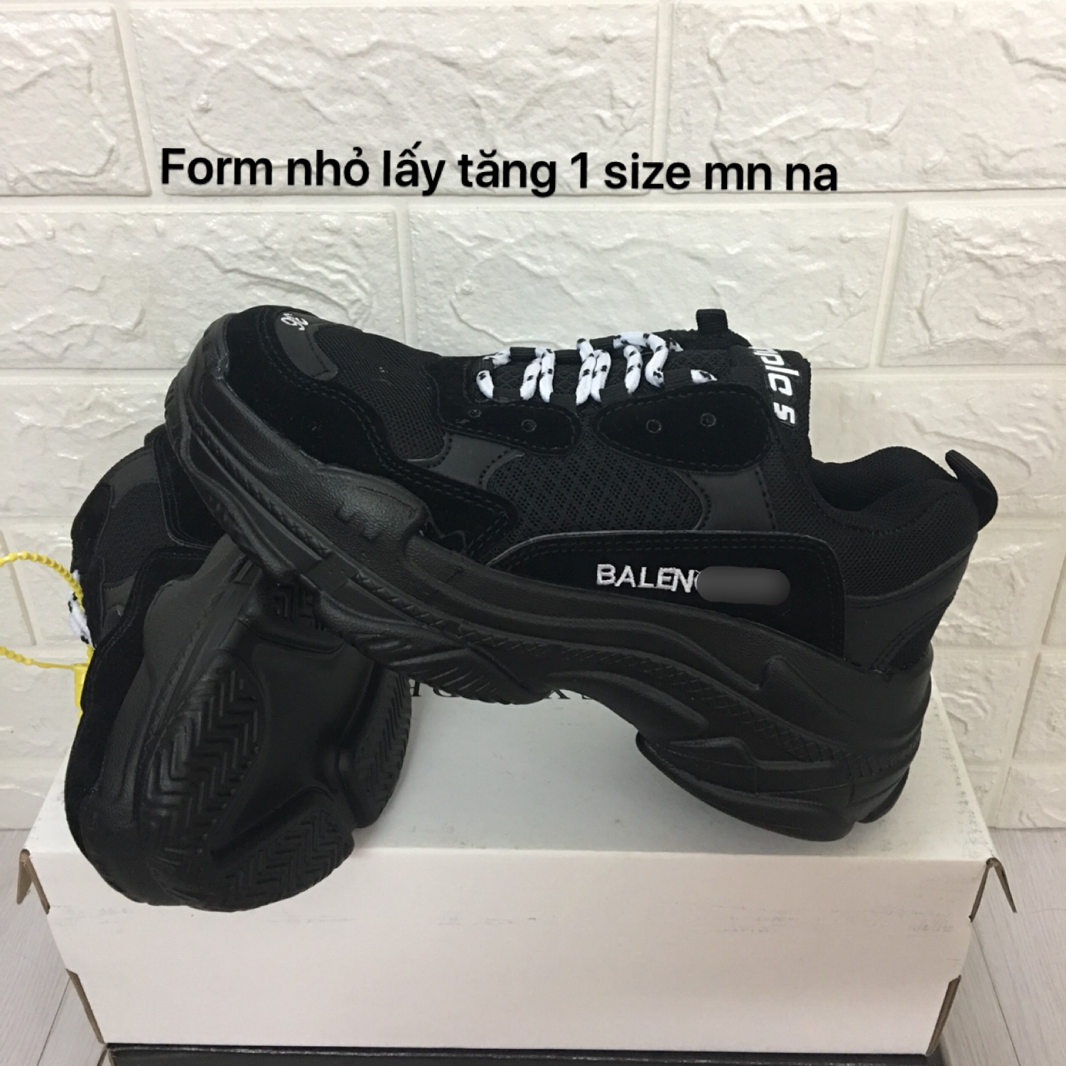 [TẶNG HỘP+BILL+TẤT] Giày triple s full đen hàng đẹp(FORM NHỎ LƯU Ý TĂNG LÊN 1 size)