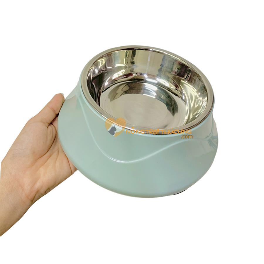 Bát ăn inox cho Chó Mèo - Hình tròn - [Nông Trại Thú Cưng]