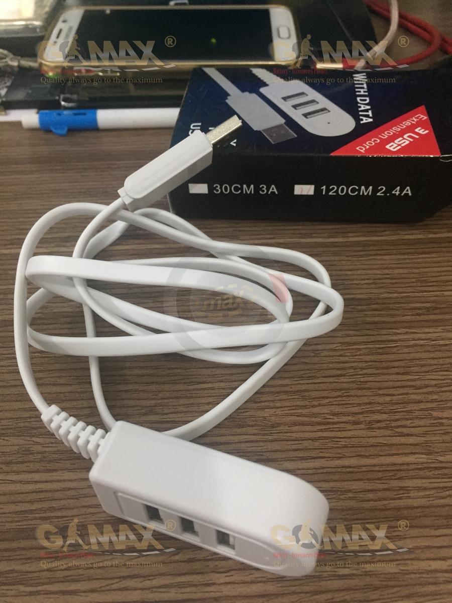 [HCM]CÁP CHIA 3 CỔNG SẠC USB