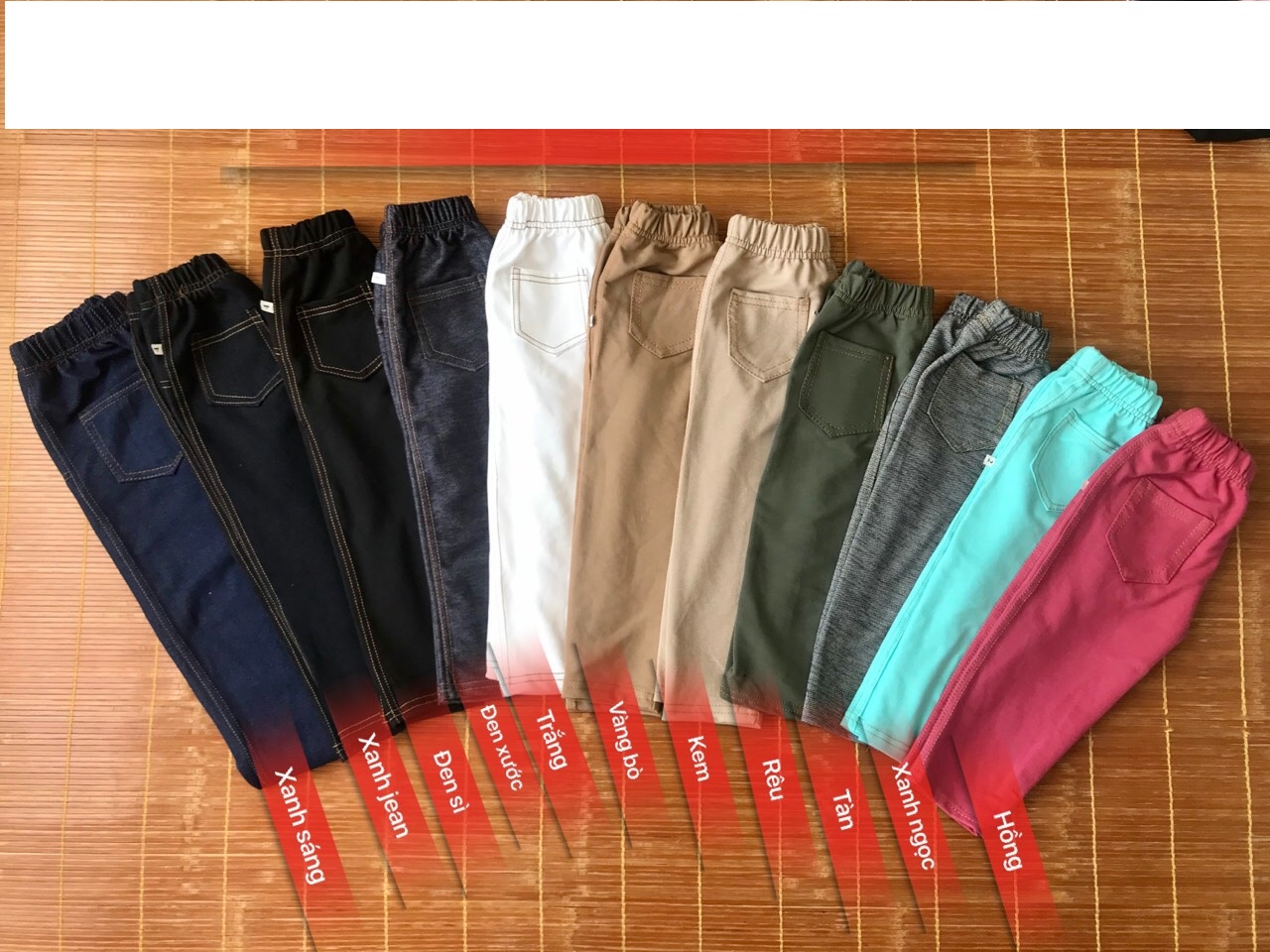 Quần giả Jean dài cho bé, quần dài bé trai