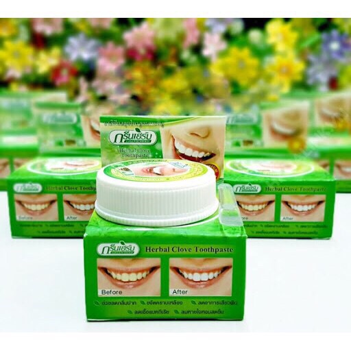 Kem tẩy trắng răng Green Herb Thái Lan hủ 25g