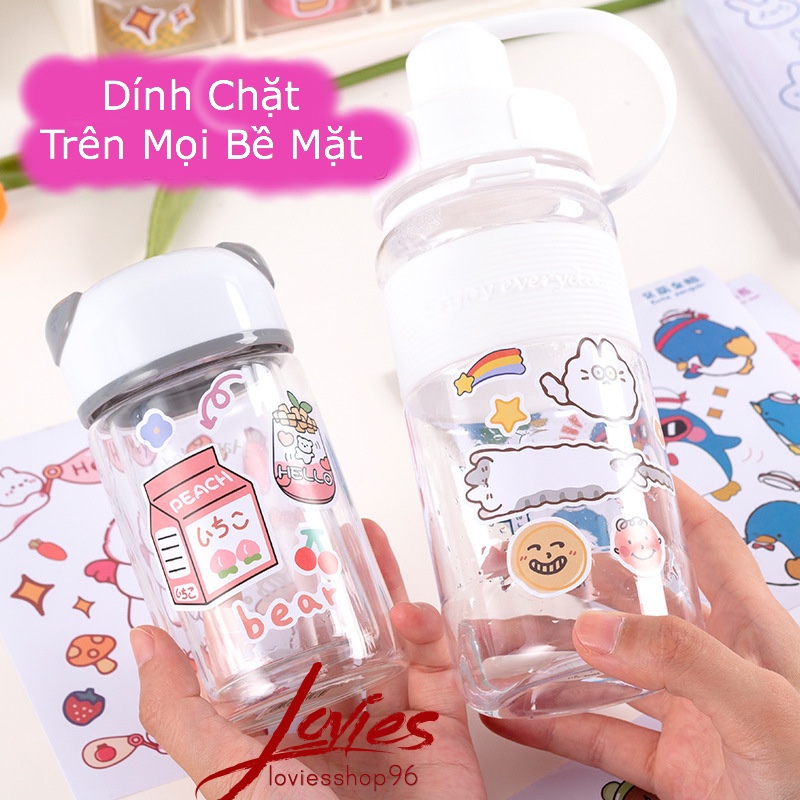 [8 Mẫu]Sticker Hình Dán Đáng Yêu Siêu Dính Không Thấm Nước