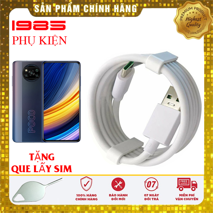 Cáp sạc nhanh xiaomi poco x3 pro nfc